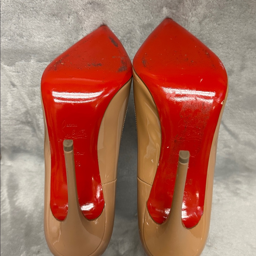 Christian Louboutin 120mm So Kate Patent Pointed-Toe Pumps Size 38 1/2 - Picture 9 of 11
